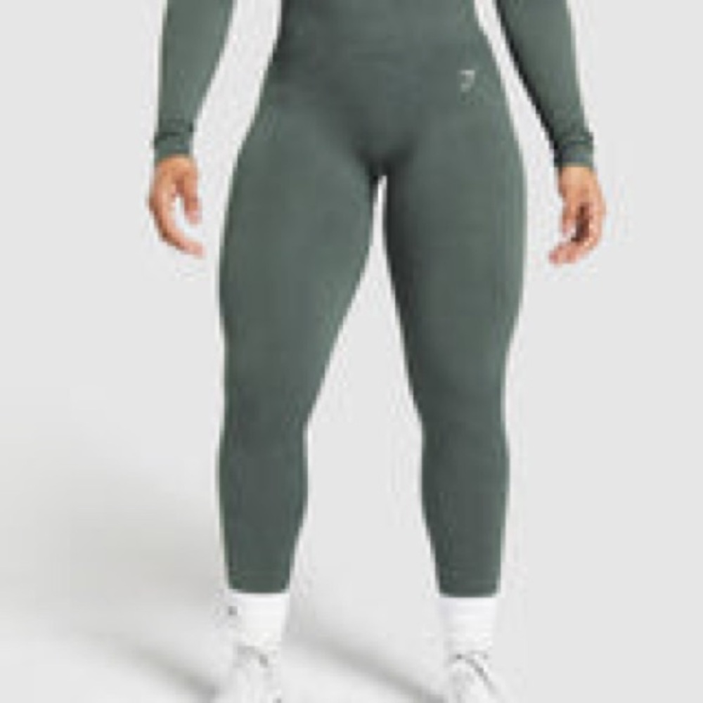 New Gymshark Adapt Fleck Seamless Leggings - Slate Teal/Cargo Teal